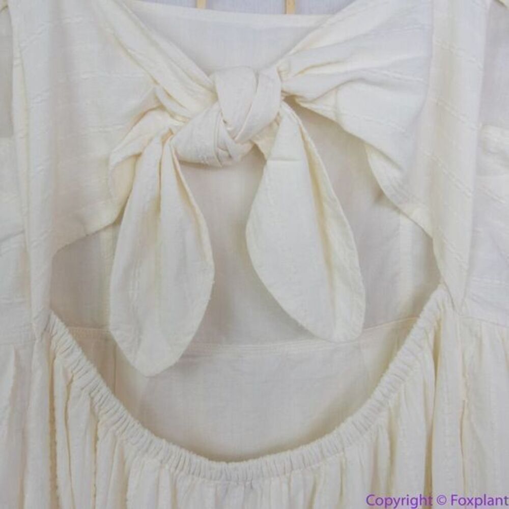 NEW Madewell Ruffle-Strap Tiered‎ Midi Dress in Textural Stripe, XL - Picture 10 of 16